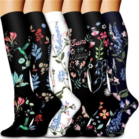 6 Pack Women's Compression Socks Circulation
